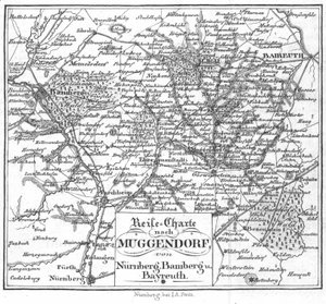 ニュルンベルク、バンベルクからムッゲンドルフへのチャーターu。バイロイト 作： Nürnberg Verlag J. A. Stein